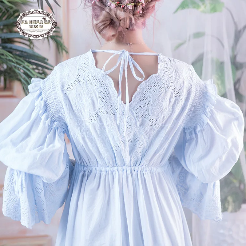 Новое поступление 2018, Женская весенне-летняя Милая винтажная ночная рубашка с Королевской символикой, женское платье принцессы, одежда для