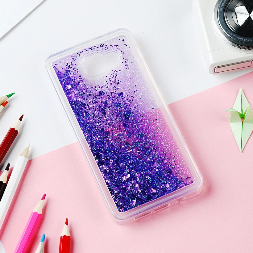 Glitter Liquid Cases For Samsung Galaxy S8 S7 S6 S5 Plus Edge Note 5 4 Case For Samsung A5 A3 J5 J7 Prime 2017 2016 2015 2014