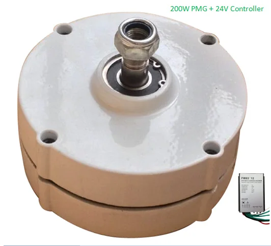 

2018 200watts 12v 24v low speed permanent magnet generator + controller 12v/24vdc