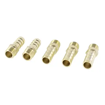 

THGS-5PCS Brass 8mm Air Gas Pipe Hose Barb 1/8"PT Male Thread Joints Fittings
