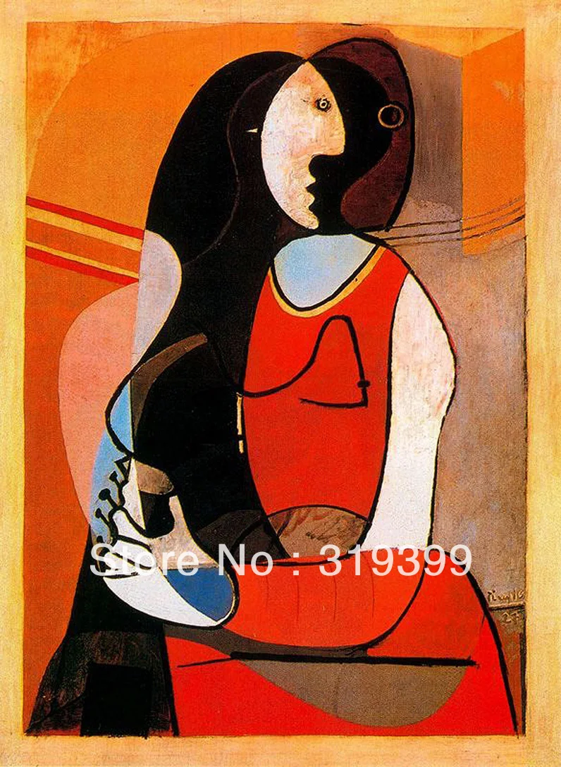 

Oil Painting Reproduction on Linen canvas,seated-woman-1927 by pable picasso ,Museum Quality,Free fast shipping,HANDMADE