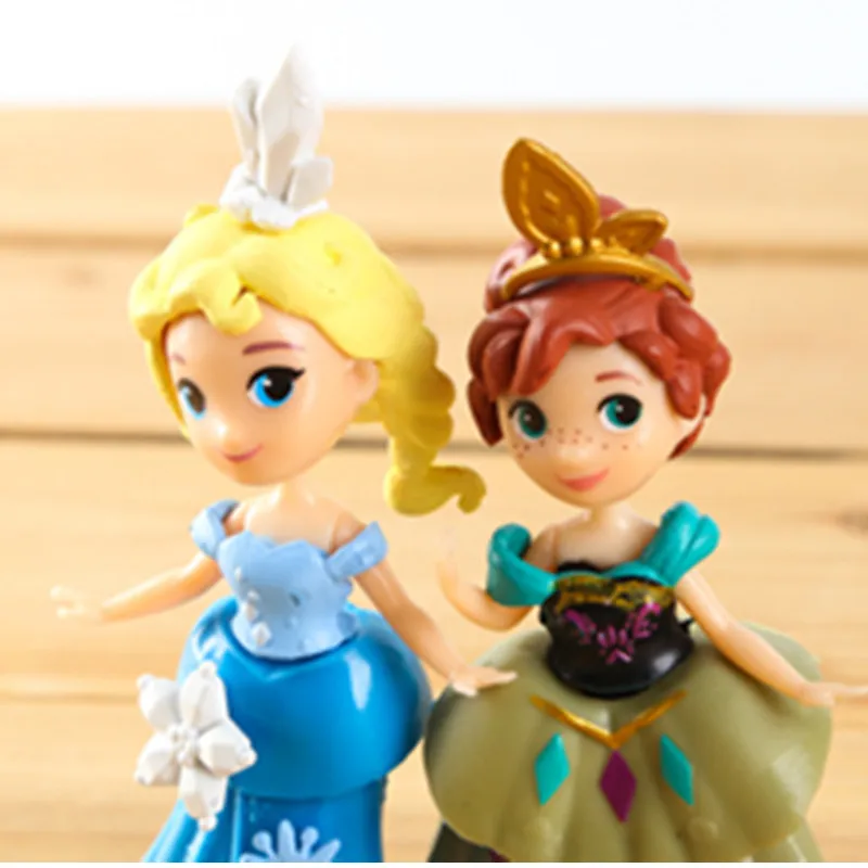 Disney Frozen 5 шт./лот мультфильм принцесса Анна Эльза Kristoff Sven Olaf ПВХ фигурка игрушки