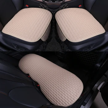 

Universal Car Seat Cover Breathable Flax Auto Seat Protector Front Rear Automobile Seat Cushion Pad Mat Accessories