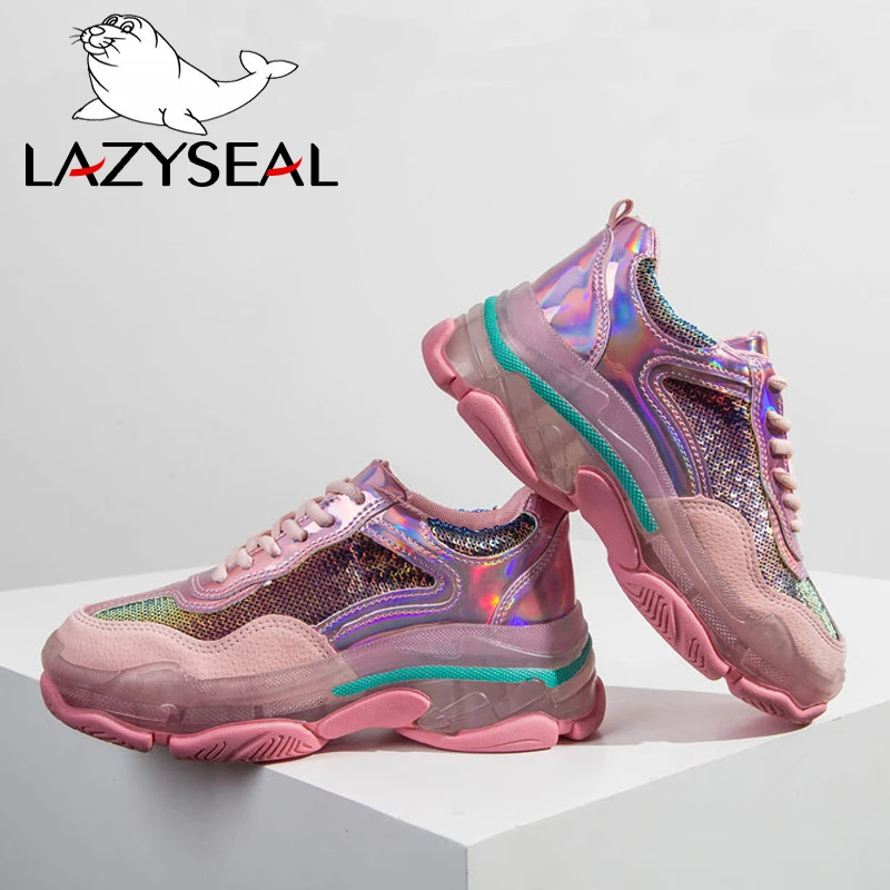 LazySeal/замшевая обувь женские ботинки зимние на шнуровке кроссовки платформе