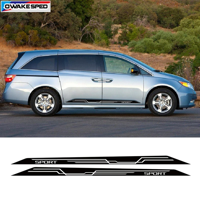 Гоночные спортивные полосы наклейки для Honda ODYSSEY 2010 2012 2015 Автомобильная дверь