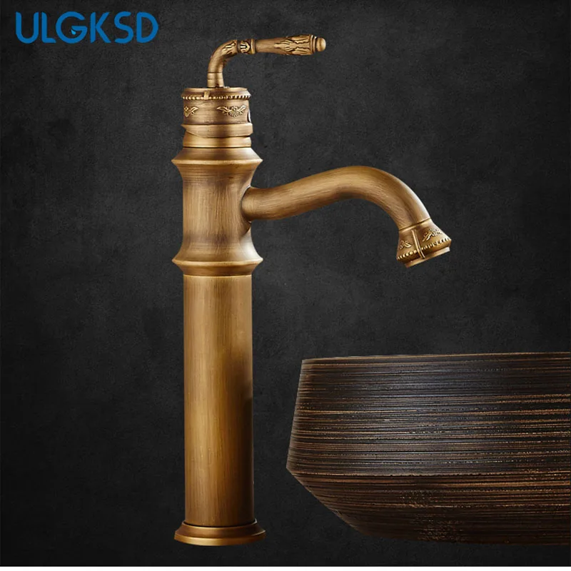 Bathroom Sink faucet Antique Brass Basin Faucets Mixer Taps Modern