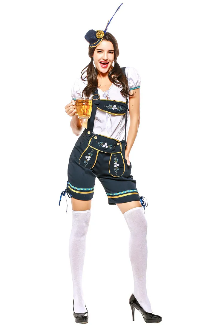 Роскошная Bavaria Okotberfest Lederhosen мужские и женские вечерние пивные праздничные костюмы для девушек