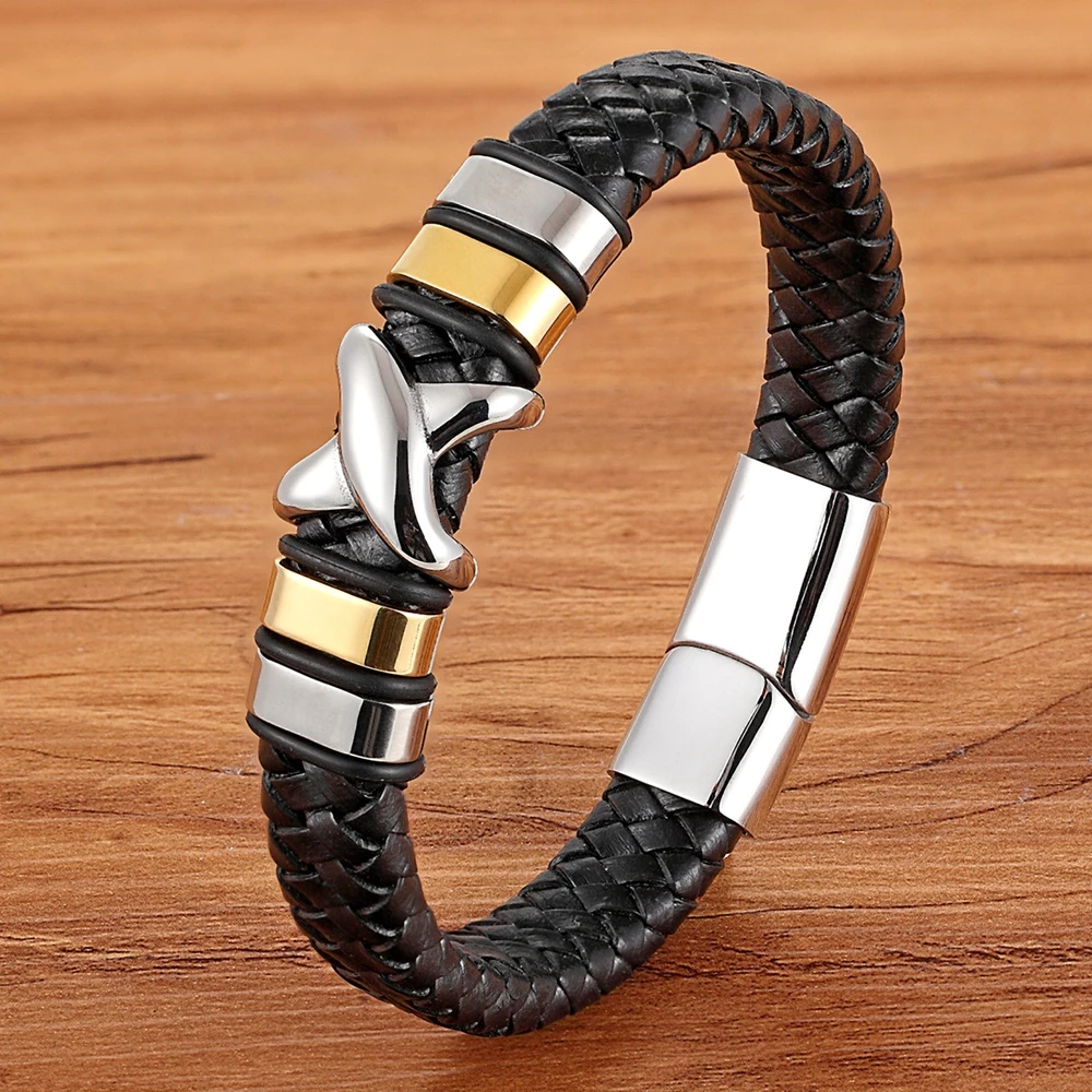 XQNI дизайн браслеты из натуральной кожи для мужчин Геометрическая строчка золотого цвета Высокое качество для дня рождения подарок