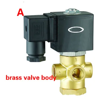 

1/4 1.6-4mm 3/2 way miniature electric solenoid valve electric actuator valve magnetic valve brass/316 valve AC220V AC110V DC24V DC12V