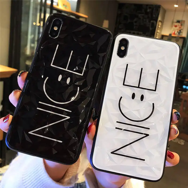 

Diamond-Shaped Nice Face For Iphone 6 6s 7 8P X Xs Xr Xsmax Stereo 3D Diamond-Patterned Anti-Fall Phone Case