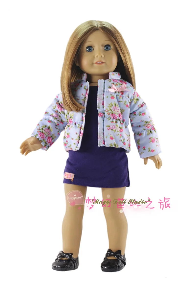 American Girl Dress with Purple Flower