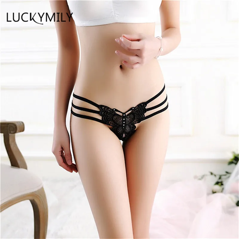 Luckymily нижнее белье женские стринги и G сексуальные кружевные бандажные с
