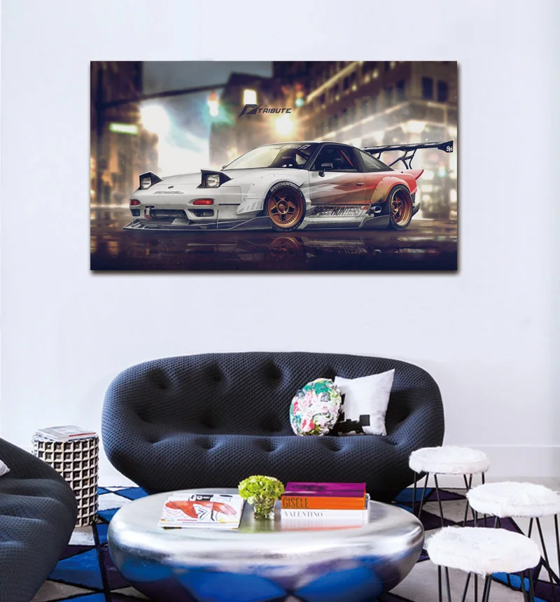 cool japanese tuning sports car Art 240 SX living room decoration home