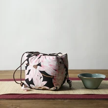 Китайский Стиль Винтаж Чай ware сумка для хранения хлопок и лен чехол для путешествия легко нести домой Чай церемония Аксессуары Книги по искусству сумки