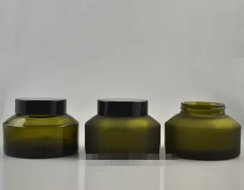 

2017 New 100pcs 100G Empty Green Cream Cosmetic Jar , Natural Green glass Container for Face Cream use