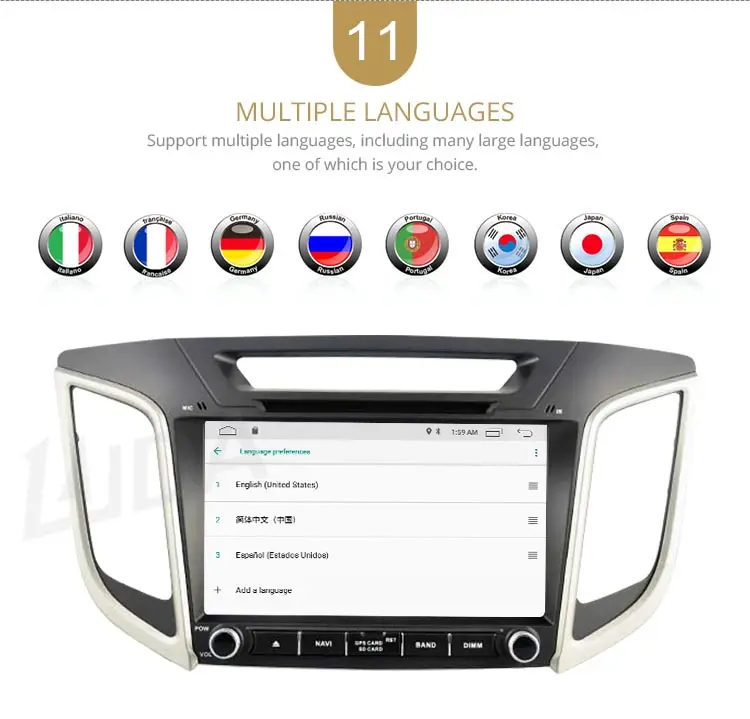 Flash Deal LJDA Android 9.1 Car dvd player for HYUNDAI IX25 CRETA Car Radio headunit gps navigation stereo multimedia WIFI autoaudio 2G+16G 13