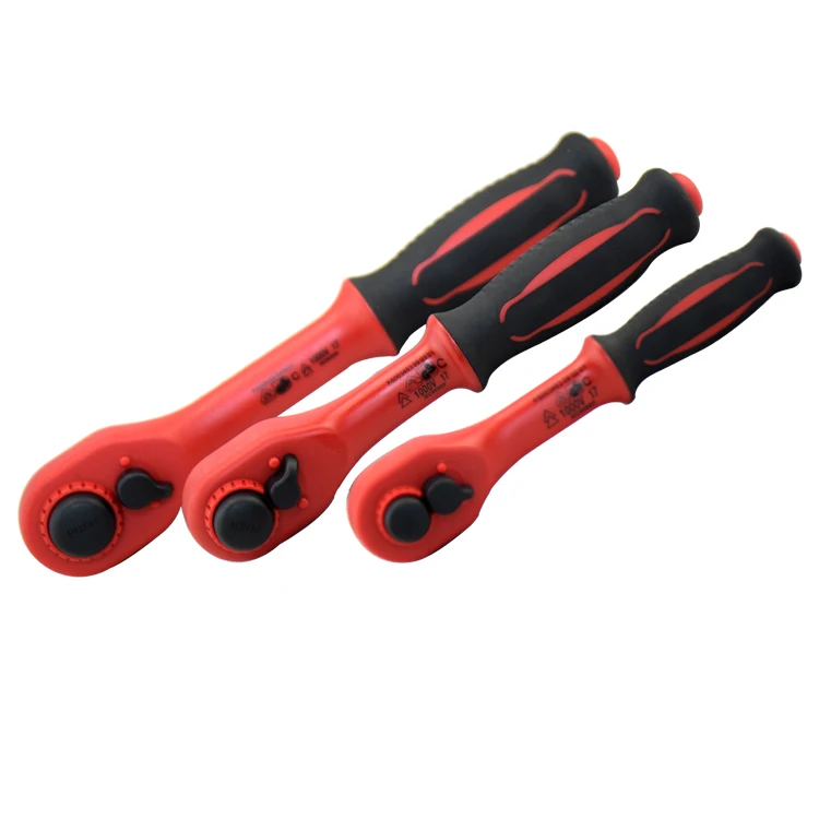 1000V high voltage insulator Insulated Ratchet wrench 1//4 3//8 1//2 IEC60900 VDE certification Insulation spanner insulating tools 1//4, BLACK
