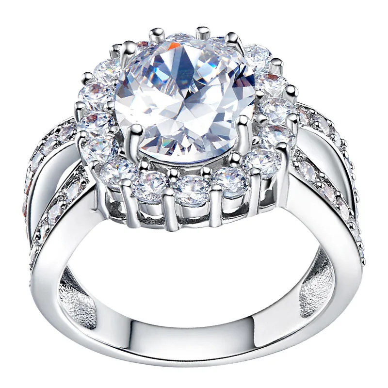 

New fine Sterling silver jewelry 925 sterling silver rings for women engagement sapphire rings 925 silver crystal ring zircon