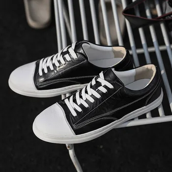 

Large size Hot sale Fashion male casual Genuine leather shoes Four season Men's leather casual fashion comfortable flats shoes