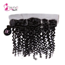 MS, кошачьи волосы, бразильские, глубокая волна, 13*4, ухо до уха, свободная часть, кружева, Фронтальная застежка,, Remy человеческие волосы, натуральный цвет, 8-20 дюймов