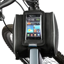 ROSWHEEL Bike Bag Touch Screen 4.8/5.5” Phone Bicycle Bag Case Front Top Tube Bag MTB Cycling Frame Saddle Bag Accessories