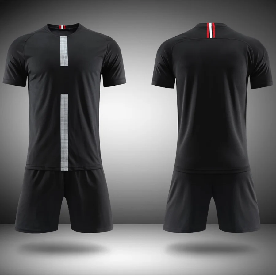 

18/19 blank men's football T-shirt children's sports club jersey short-sleeved shorts custom football training clothes