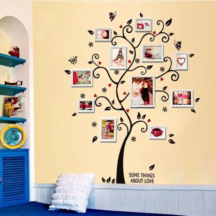 100*120Cm/40*48in 3D DIY Removable Photo Tree Pvc Wall Decals/Adhesive Wall Stickers Mural Art Home Decor 100*120Cm/40*48in 3D DIY Removable Photo Tree Pvc Wall Decals/Adhesive Wall Stickers Mural Art Home Decor
