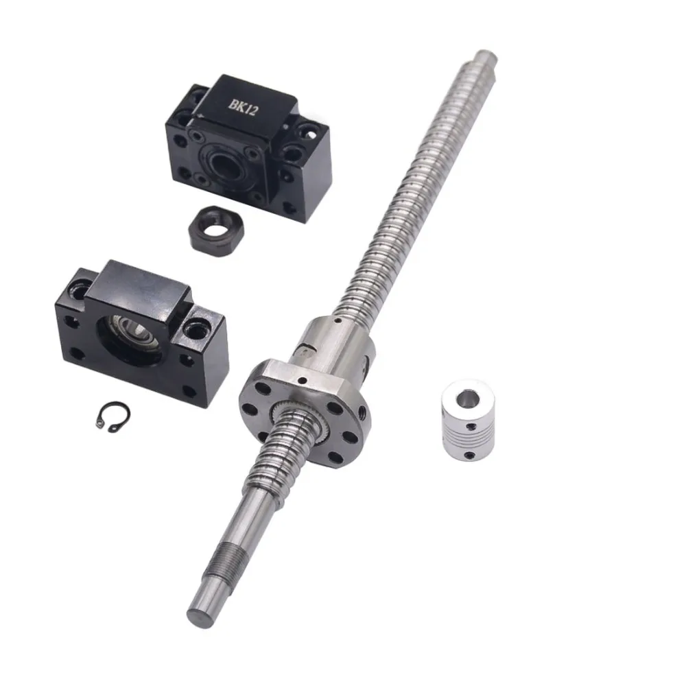 SFU1605 set:SFU1605 rolled ball screw C7 with end machined + 1605 ball nut + BK/BF12 end support + coupler for CNC parts RM1605 SFU1605 set:SFU1605 rolled ball screw C7 with end machined + 1605 ball nut + BK/BF12 end support + coupler for CNC parts RM1605