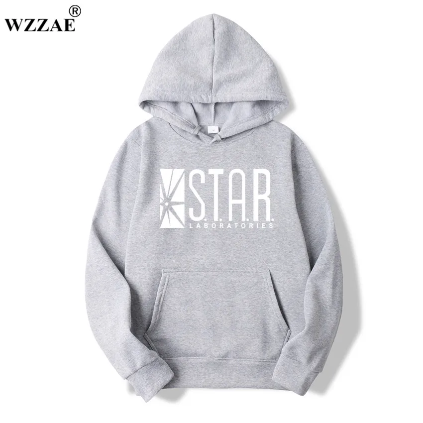 WZZAE STAR S. T. A. R. labs, черные мужские толстовки с капюшоном, Мужская толстовка, джемпер флэш Готэм Сити, комиксы, толстовка «Супермен»