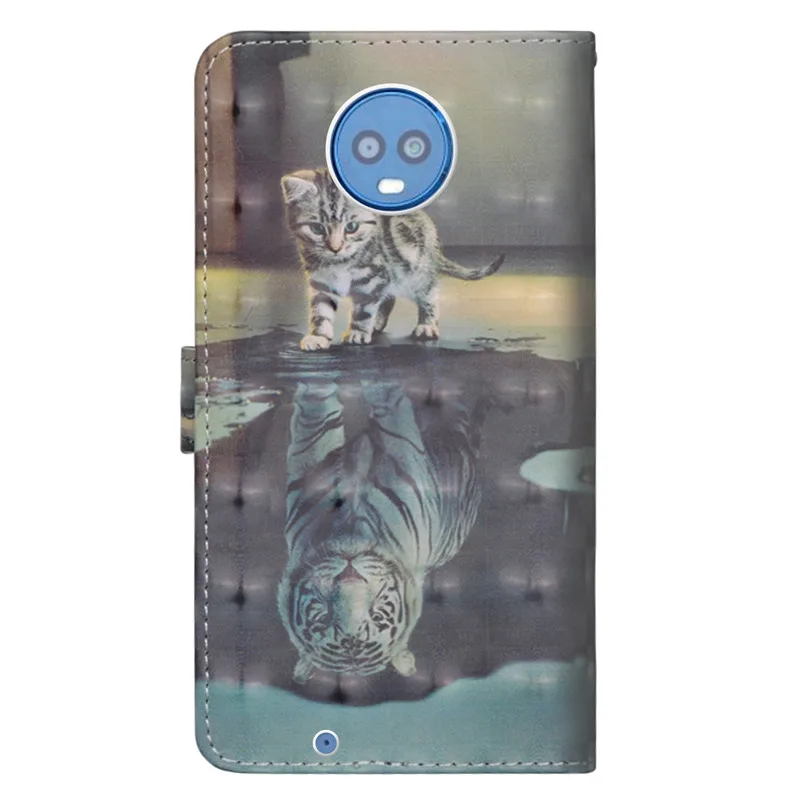 جلد الوجه جراب لهاتف Motorola موتو X4 2017 حالة ل coque موتو G5S G6 E5 E4 زائد Z3 تلعب غطاء 3D الباندا محفظة حامل للهاتف حالة