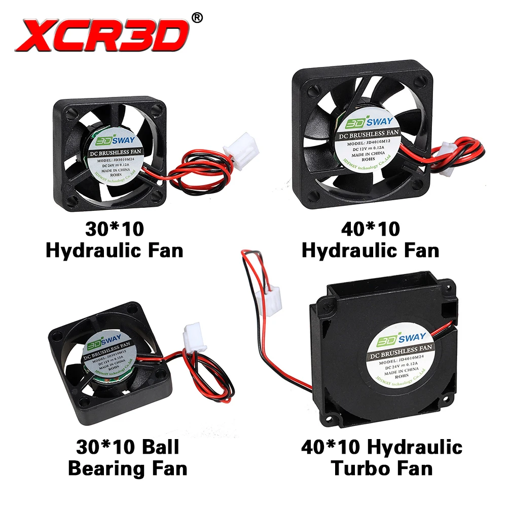 3D Printer 30*30*10mm 24V DC Cooling Fan Wired Hydraulic Fans Cooler Silent 
