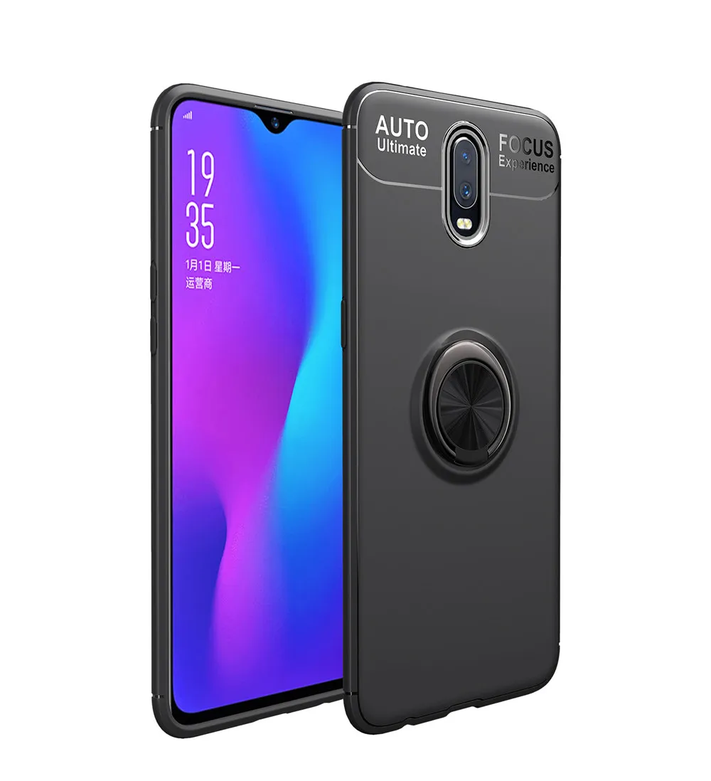 

360 Rotating Finger Ring Case for Oneplus 6 Car Bracket Back Cover For Oneplus 6T Soft TPU Kickstand Phone Case