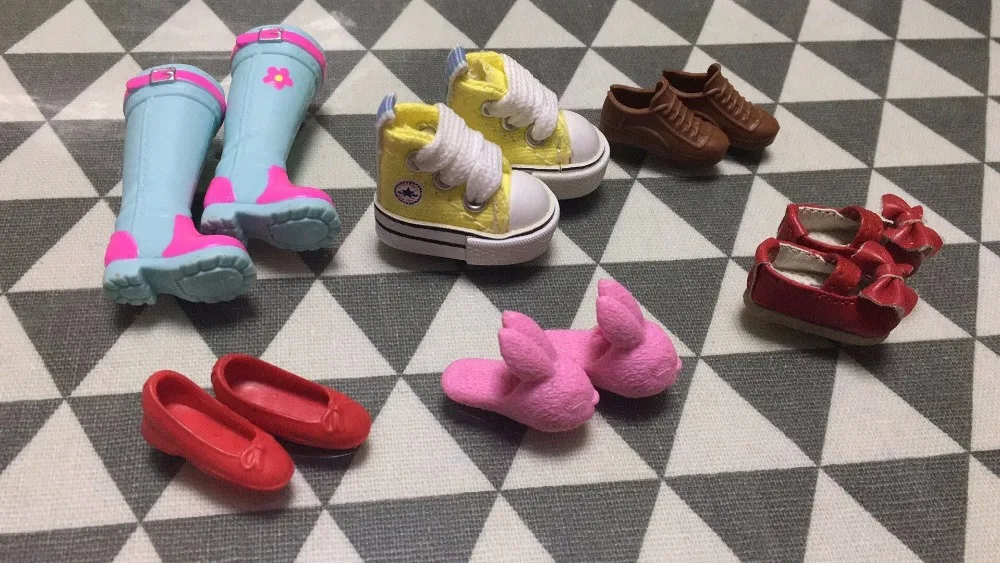 

Colorful shoes for 1/6 Blyth,Tangkou,BB girls,Accessories lovely boots,sneakers,felt shoes,hot sales