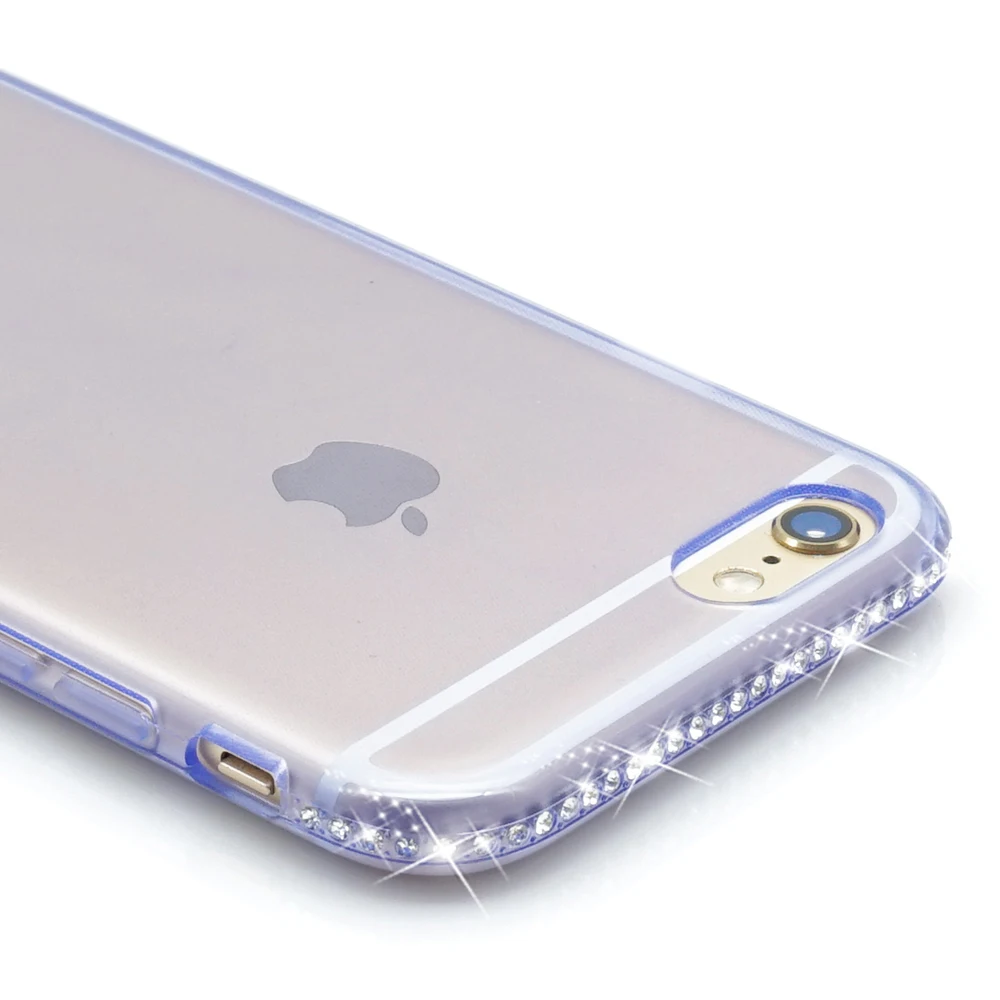 Portefeuille For iPhone X Case Glitter Soft Silicone Diamond Phone Case Cover For iPhone 7 8 6 6S Plus 5 5S SE Coque Accessories (36)