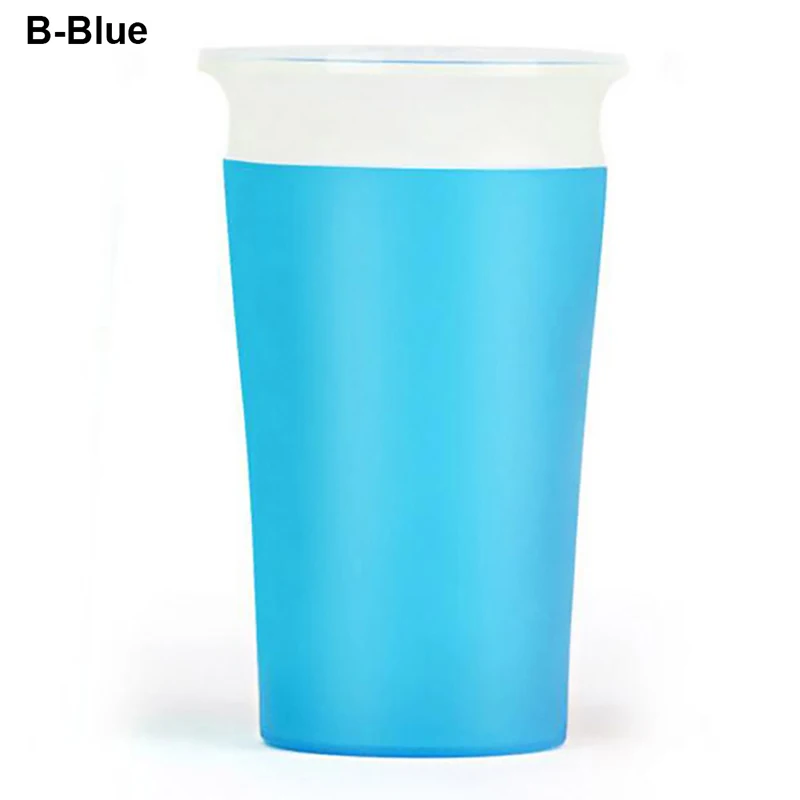 1 X Spill Free Drinking Cup New Hot Sale 1 Pcs Trainer Cup Toddler Training Drinking Anti Spill Kids Chew Proof 360 Degree - Цвет: B-L