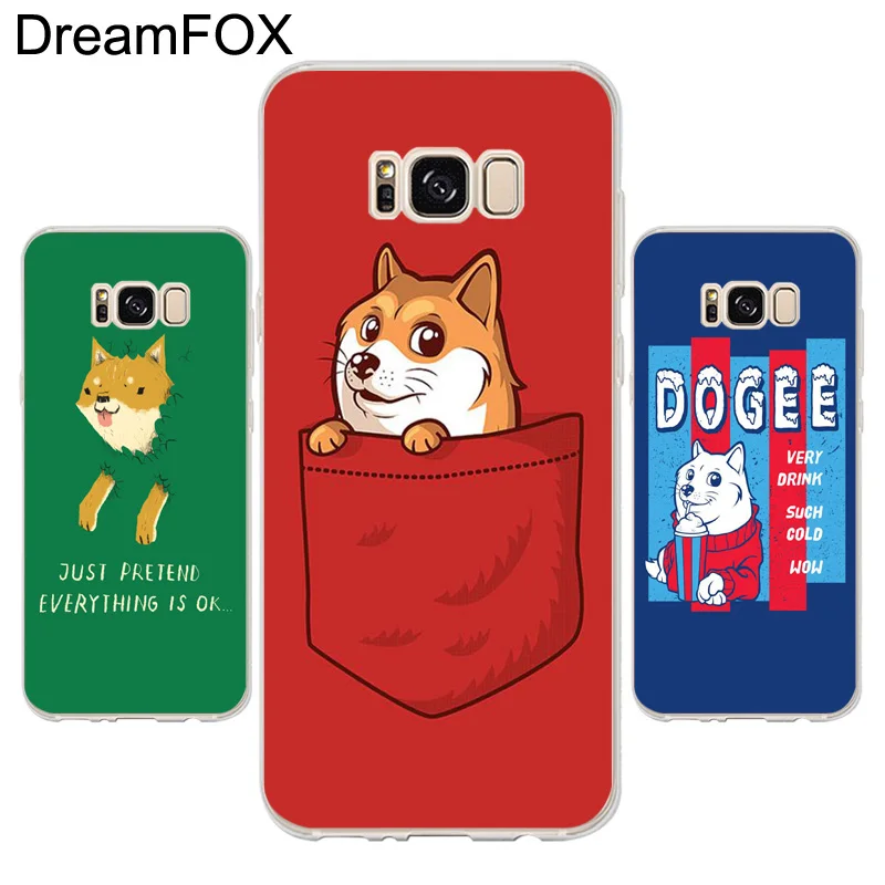 DREAMFOX K151 Pocket Doge Мягкий ТПУ силиконовый чехол для samsung Galaxy Note S 6 7 8 9 Edge Plus Grand Prime |