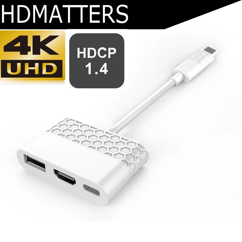 USB-C к HDMI VGA USB 3,0 DVI DP адаптер 4K 1080P многопортовая док-станция для apple macbook& pro(thunderbolt 3 оснащен