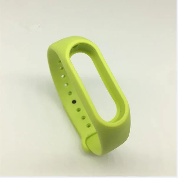 Цветной силиконовый ремешок на запястье, браслет, двойной цвет, сменный ремешок для часов для оригинального mi band 2, Xiaomi mi, ремешок, 2 браслета - Цвет: Green