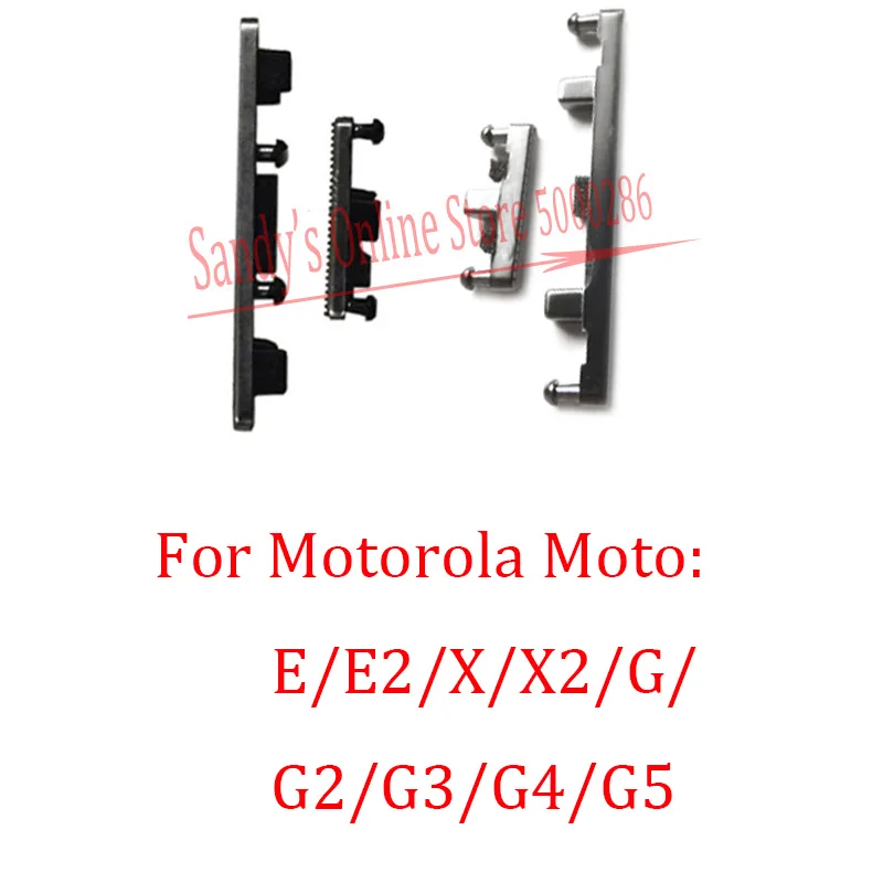 

1 Set Power Volume Side Button Key For Motorola Moto E E2 X X2 G G2 G3 G4 G5 Volume Power Buttons Key Spare Parts