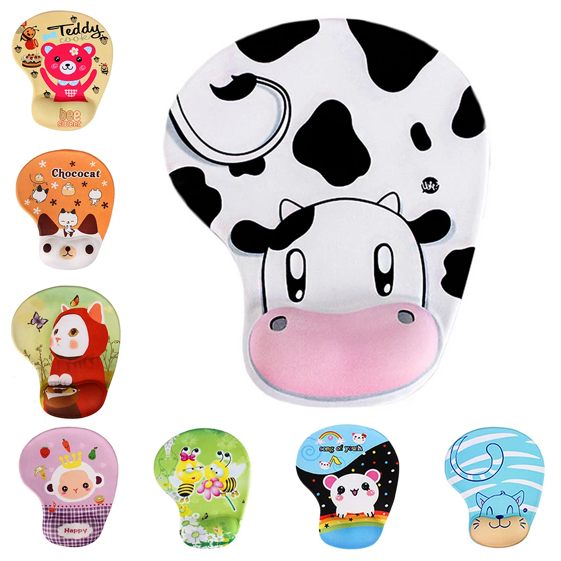 Cute cartoon Non slip Mouse Pad Comfort Wrist Rest Support Mice Pad