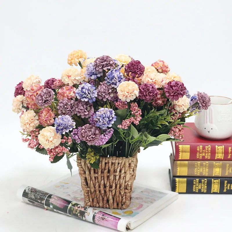 Flone Artificial Plants Silk Daisy Fake Flowers Daisy For Home Decoration Accessories Flower Wall Wedding Garden Decoration (4)