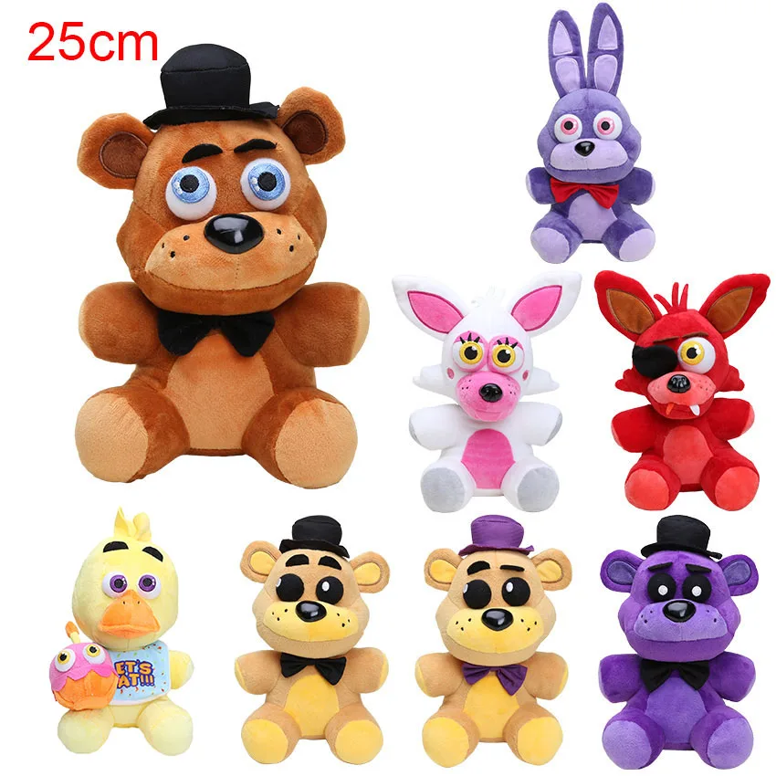 8pcs Lot 10 25cm Five Nights At Freddy S 4 Fnaf Bear Golden Freddy Nightmare Fredbear Mangle Foxy Bonnie Chica Kids Plush Toys Five Nights At Freddy Five Night Freddyfive At Night Freddy Aliexpress