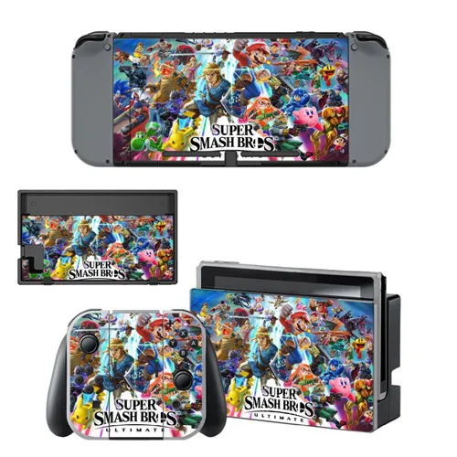Super Smash Bros nintendo switch, кожный переключатель kingd, Виниловая наклейка для nintendo Switch, консоль NS, контроллер Joy-con - Цвет: 1