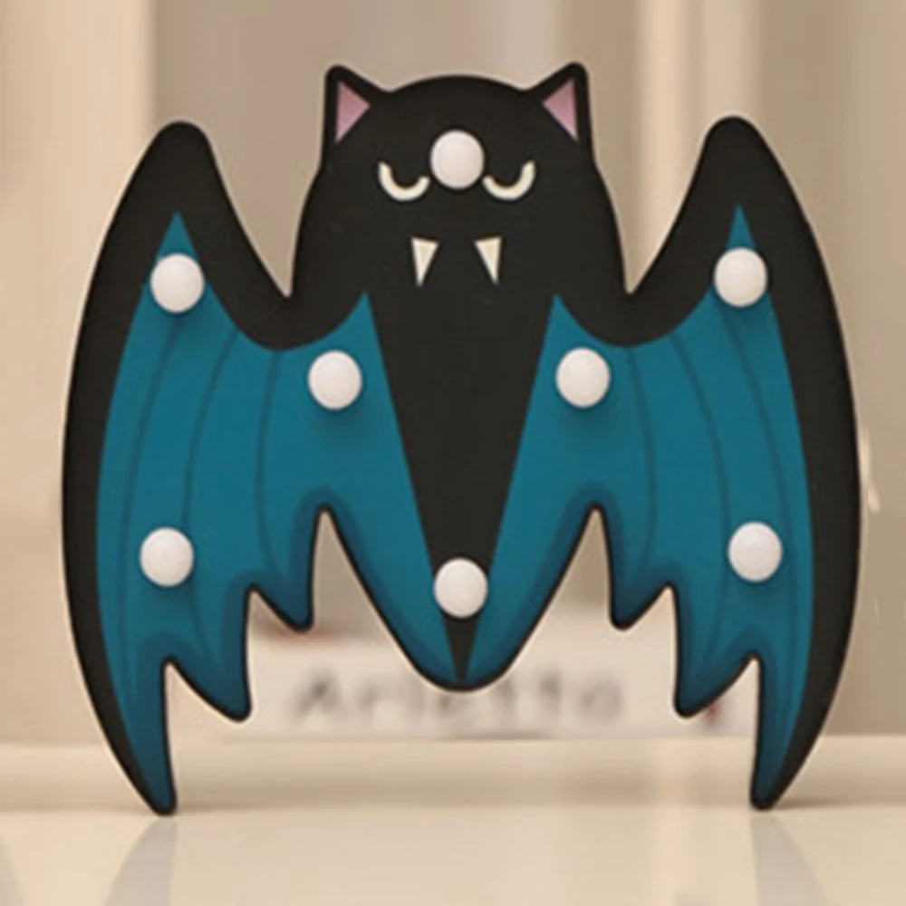 

Halloween Pumpkin Bat LED Lights Children Birthday Gift Christmas Desk Light Night Lam Funny toy bedroom companion night lamp