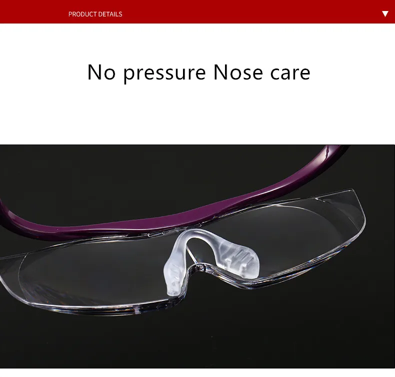 WEARKAPER ПК + TR90 большой видение 1,8 раз, очки для чтения, увеличивает видение 300 градусов увеличительная линза дальнозоркости