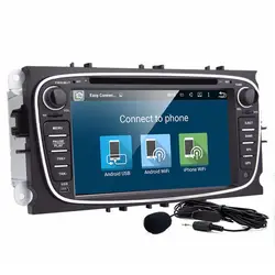 2 din Android 8,01 автомобильный DVD gps для Ford Focus 2/Mondeo/S-max с четырехъядерным процессором 1024x600 BT Радио RDS зеркало-Ссылка Wifi 3g бесплатная карта