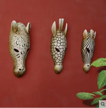 

Simulation animal head mask pendant, European crafts wall hanging jewelry