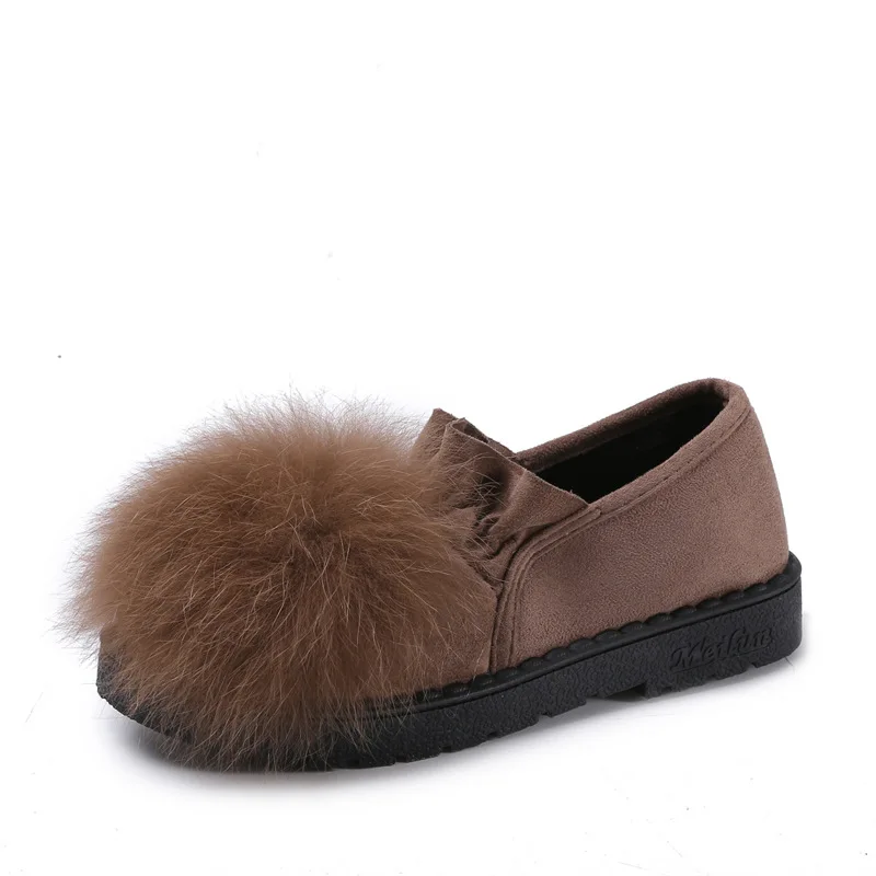 

2019 Autumn Winter New Flat Ladies Wool Cotton-padded Shoes Warm Deodorant Add Velveteen Pregnant Cotton-padded Shoes