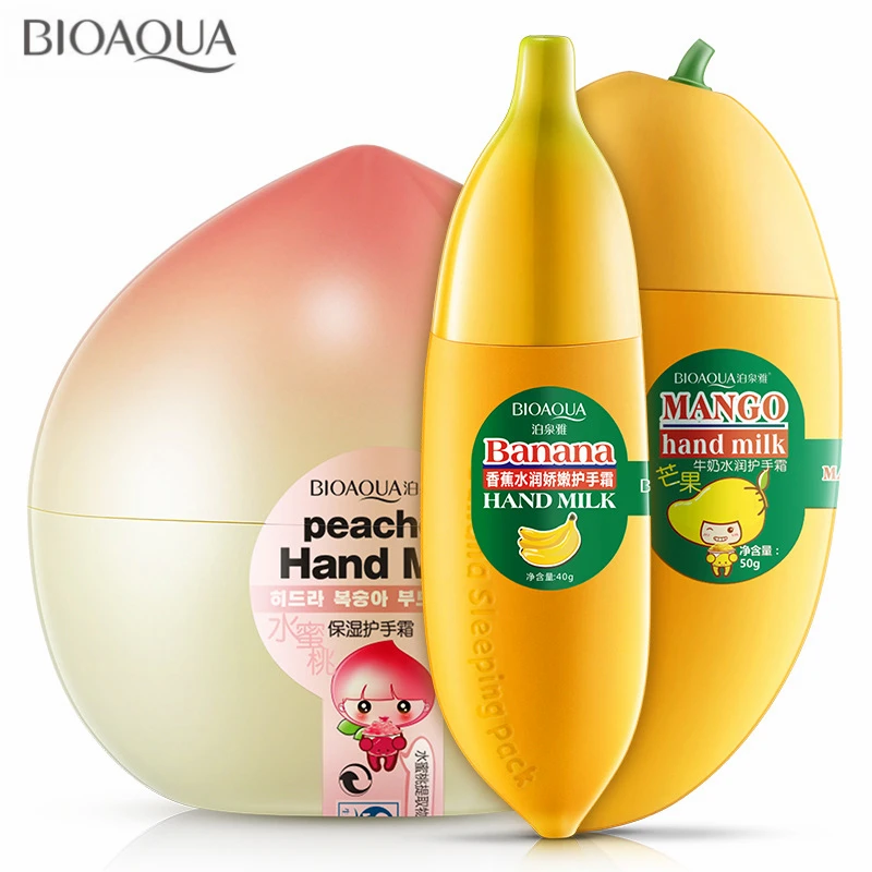 

3PCS/lot Fruit Banana Peach Mango Hand Cream Moisturizing Whitening Nourishing Anti-chapping Oil Control Hand Skin Care Lotions