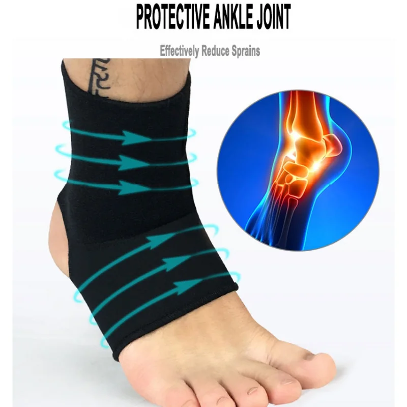 

Men Sport Ankle Support Ankle Support Solid Neoprene Compression Foot Sleeve Heel Cover Protective Wrap